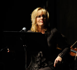 Karen Sharp listens to the orchestra.